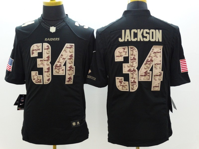 Men's Las Vegas Raiders Bo Jackson #34 Black Jersey